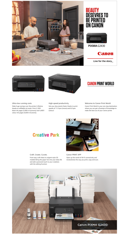 پرینتر چندکاره جوهرافشان کانن مدل PIXMA G2430 1 پرینتر چندکاره جوهرافشان کانن مدل PIXMA G2430